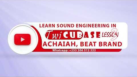 LEARN SOUND ENGINEERING IN TWI CUBASE LESSON 3