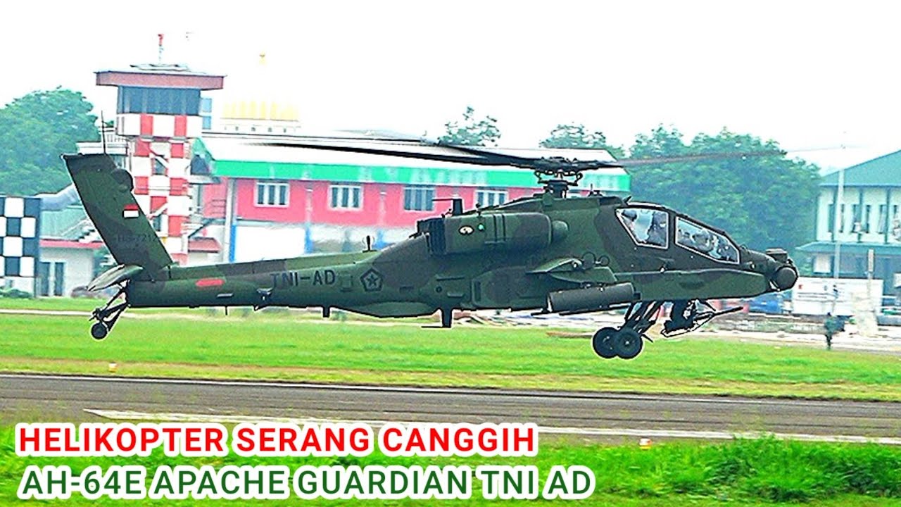 SANGAR !! Helikopter Serang Canggih Apache Guardian AH 64E TNI Angkatan Darat Landing