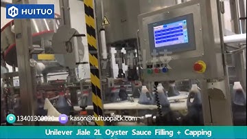 Huituo automatic bottle food oyster sauce filling capping machine