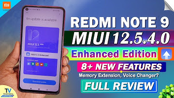 REDMI NOTE 9 NEW MIUI 12.5.4.0 Enhanced Edition Update | 8+ NEW Features | Redmi Note 9 New Update