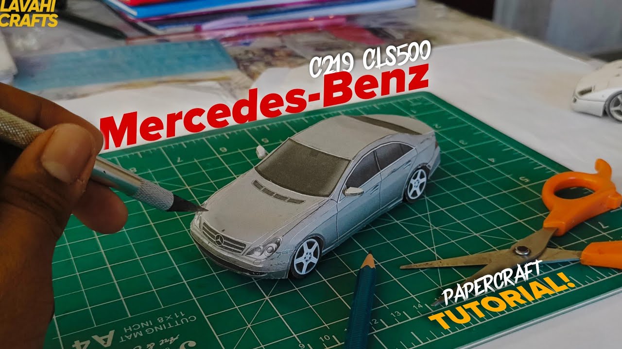 Mercedes CLS c219 Papercraft tutorial + free patterns download in the ...