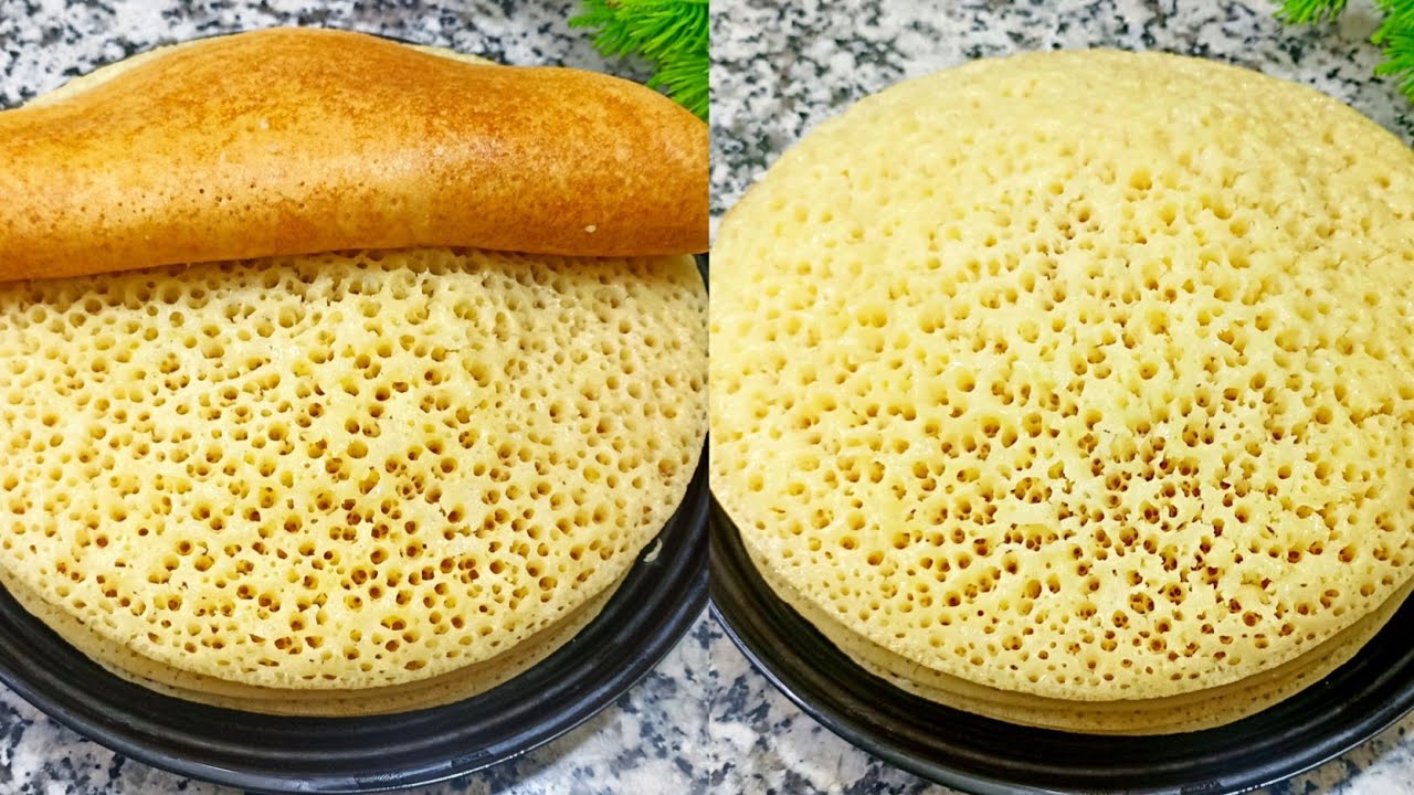 اسهل بغريـــــر في خمس دقائق⁉️ بدون اختمار سريع في التحضير مضمون وناجح/ بغرير الشهدة👌