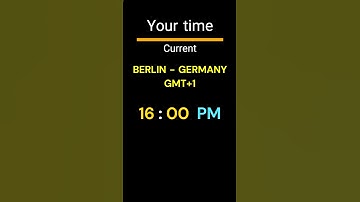 GMT+1｜16:00 PM｜BERLIN