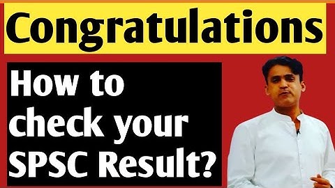 Many congratulations || How to check your SPSC result?