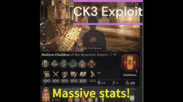Epic stats with CK3 character creator exploit - Ironman mode!