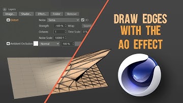 C4d  to draw edges with the AO shader effect