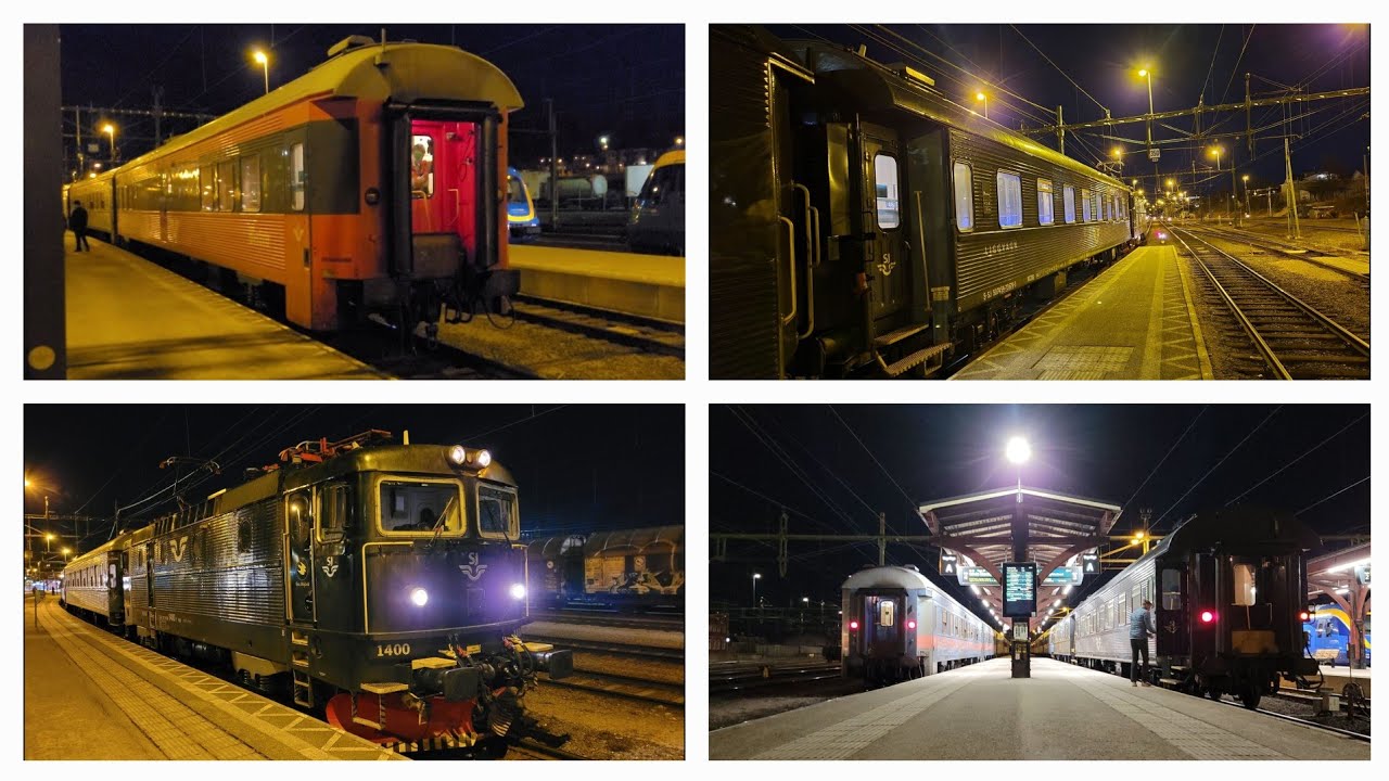 Dubbla SJ Nattåg - Tåg 30077 & 81 [+Nattågsväxling!]