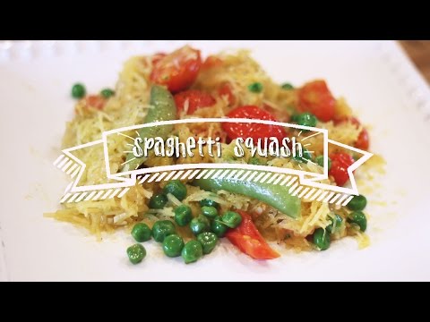 healthy-recipes-|-spaghetti-squash-with-tomatoes-and-peas