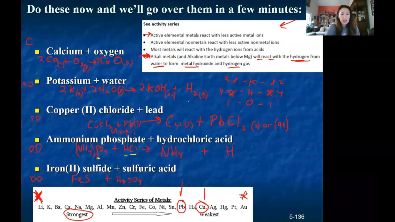 Chemical Reactions Part 4