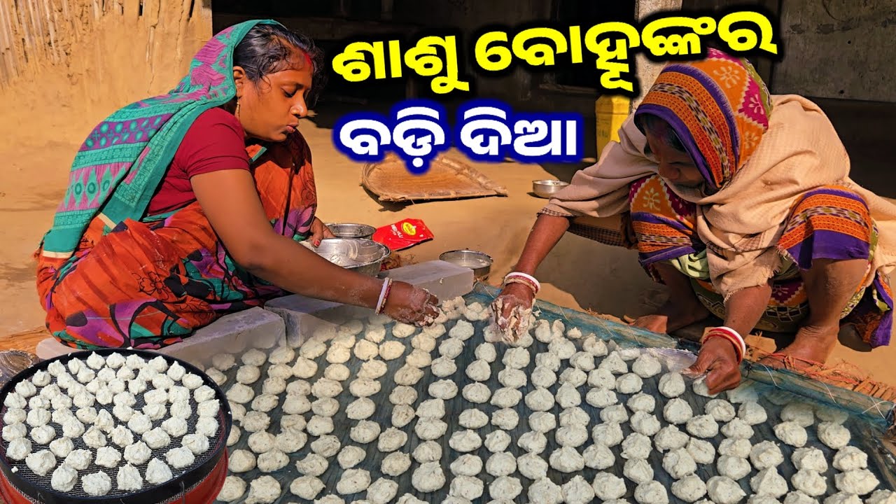 ଶାଶୁ ବୋହୂଙ୍କର ବଡ଼ି ଦିଆ || Odia Family Vlog || Tapan Sanju Family Vlog