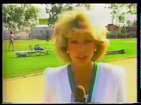 vintage helmet KCOP News 13 promo, 1985