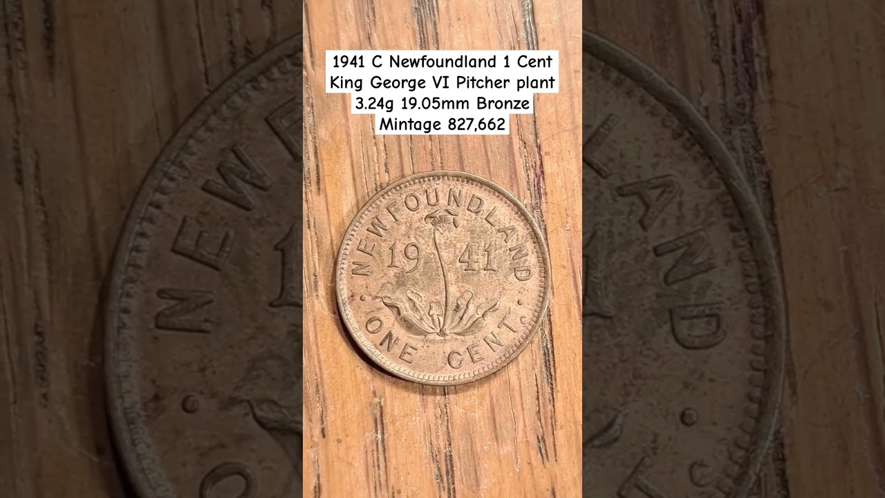 1941 C Newfoundland 1 Cent King George VI 
