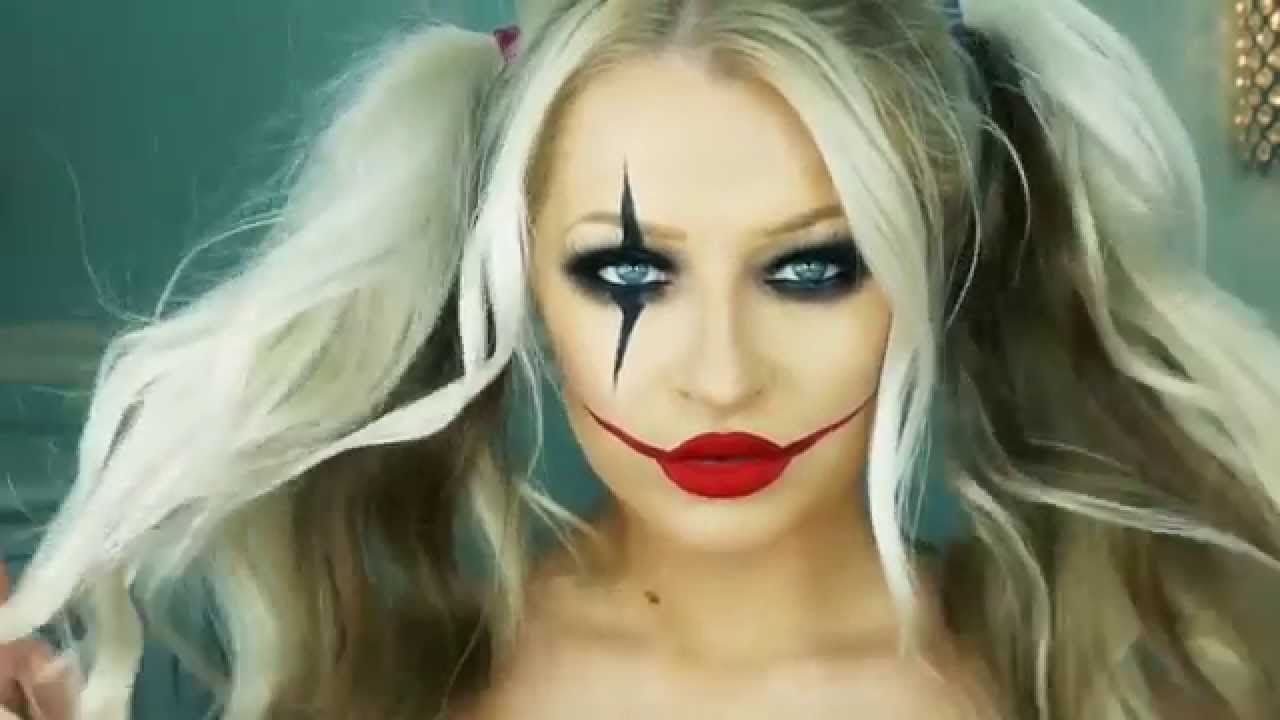 Last Minute Halloween Makeup Harley Quinn Inspired YouTube
