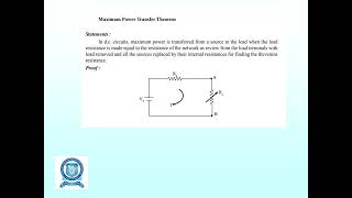 2.4 Maximum Power Transfer Theorem