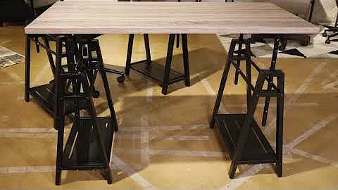 Irene Gray Adjustable Height Desk from Signature D...