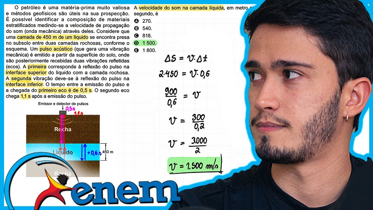 ENEM 2023 - O petróleo é uma matéria-prima muito valiosa e métodos geofísicos são úteis na sua prosp