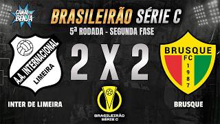 🔴 INTER DE LIMEIRA X BRUSQUE | AO VIVO COM IMAGENS | BRASILEIRÃO SÉRIE C 2026