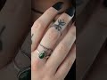 Styling Malachite Jewellery, pairing Malachite Chocker with stacking silver rings 💚