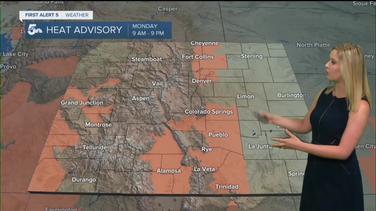Heat advisory in place with record heat Monday in Colorado - YouTube