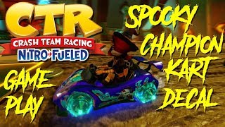 Crash Team Racing: Nitro Fueled - Spooky Champion Kart Decal Gameplay