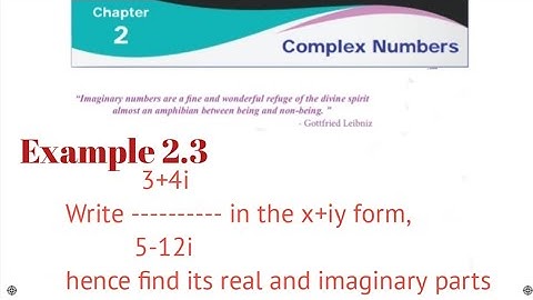Class 12 Chapter 2 Complex Numbers Example 2.3