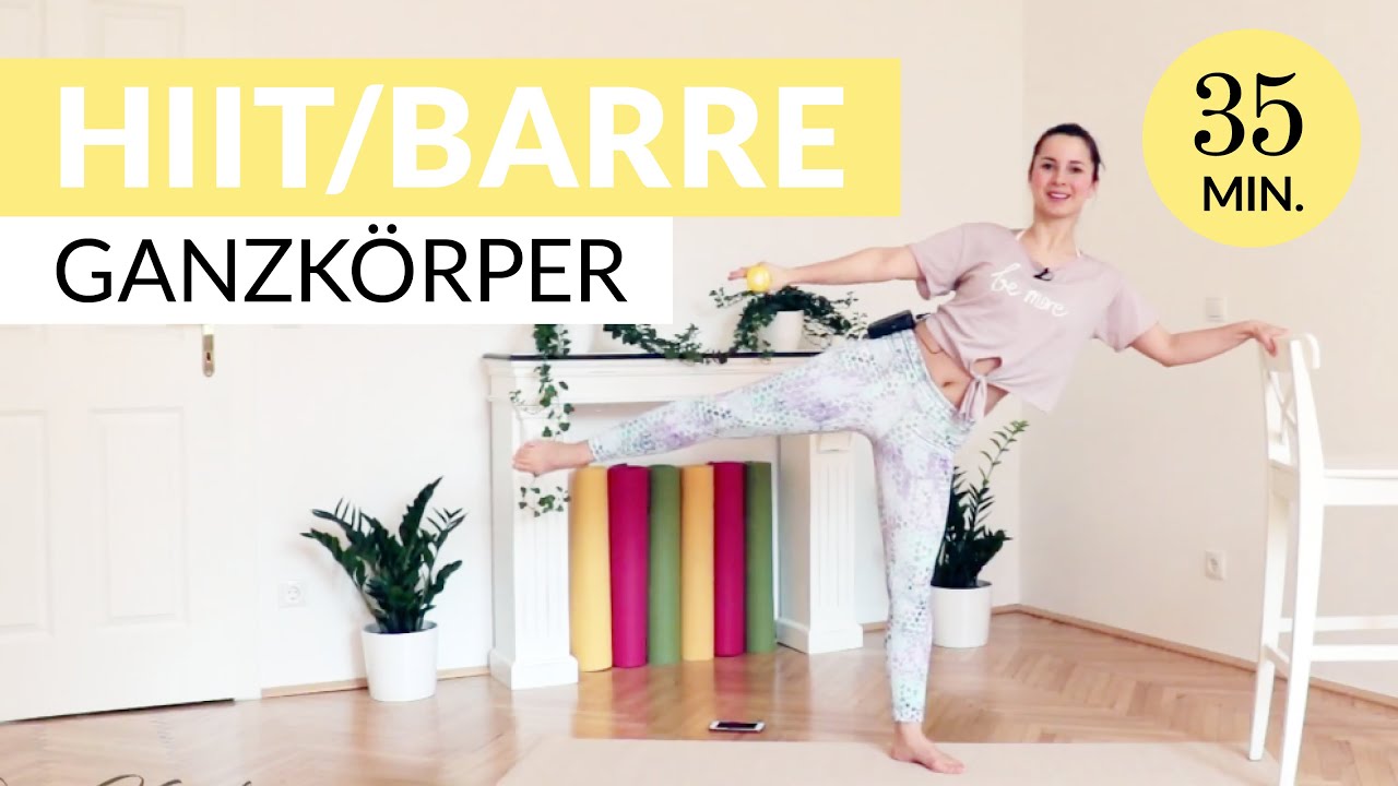 35 Min super intensives ganzkörper Workout: Pilates, Barre, Tabata HIIT & Dehnung hotel training manual