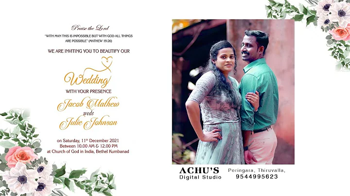 Jacob Julie : WEDDING CEREMONY LIVE