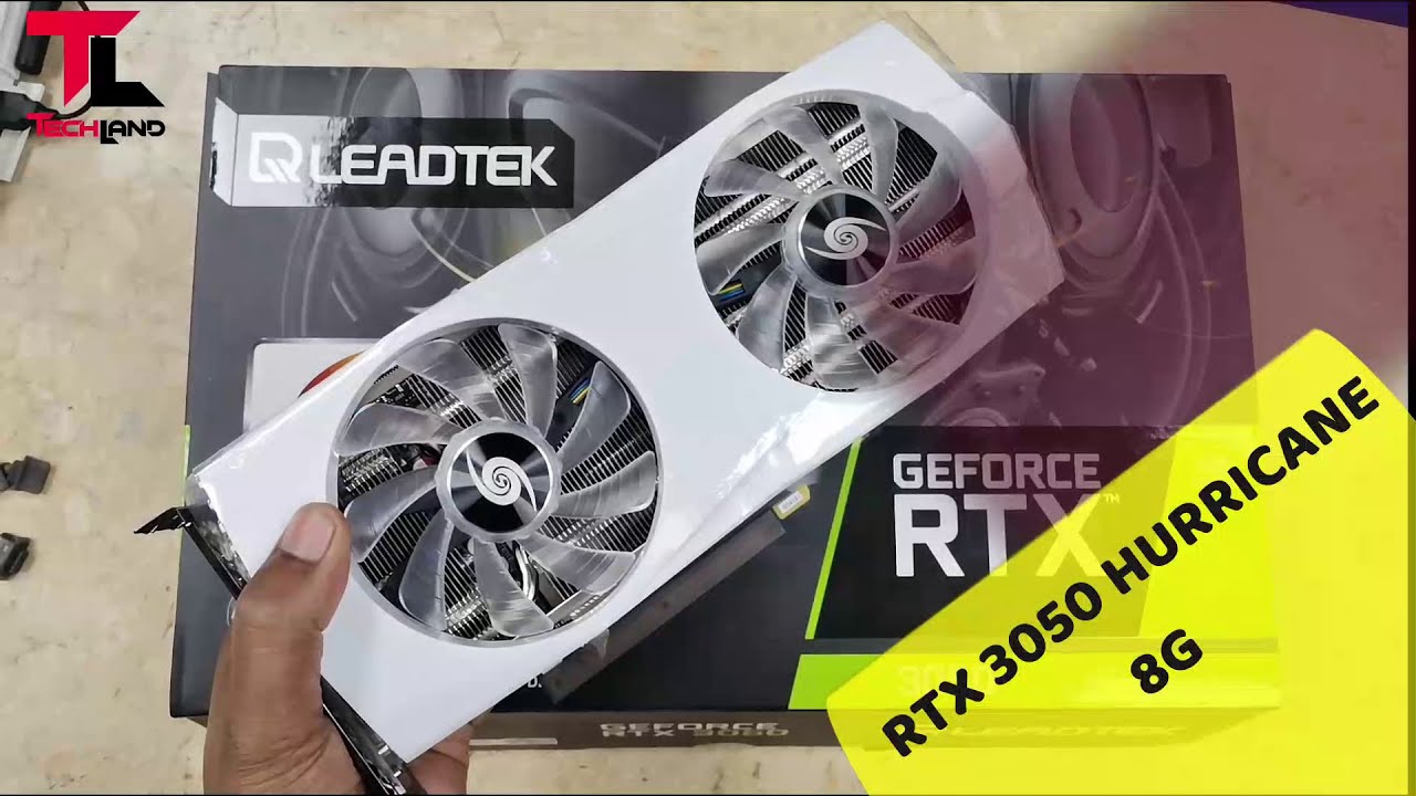 RTX 3050 HURRICANE Leadtek WHITE EDITION 8G 2560 Cuda Cores 8GB
