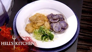 Chef Serves Gordon Ramsay Fish \& Chips | Hell's Kitchen