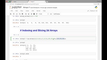 Array   Indexing and slicing 2d arrays