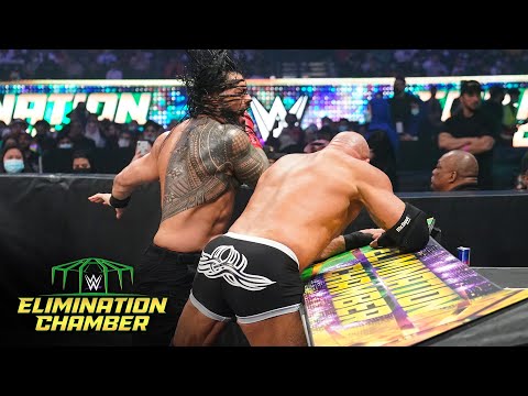 WWE Life TV Commercial Goldberg shocks Reigns with devastating Spear WWE Elimination Chamber 2022 (WWE Network Exclusive)