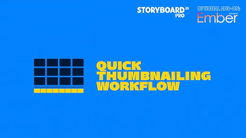 Quick Thumbnailing Workflow I Storyboard Pro 25