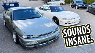 Honda K series Swapped 240SX FIRST TEST DRIVE!! видео