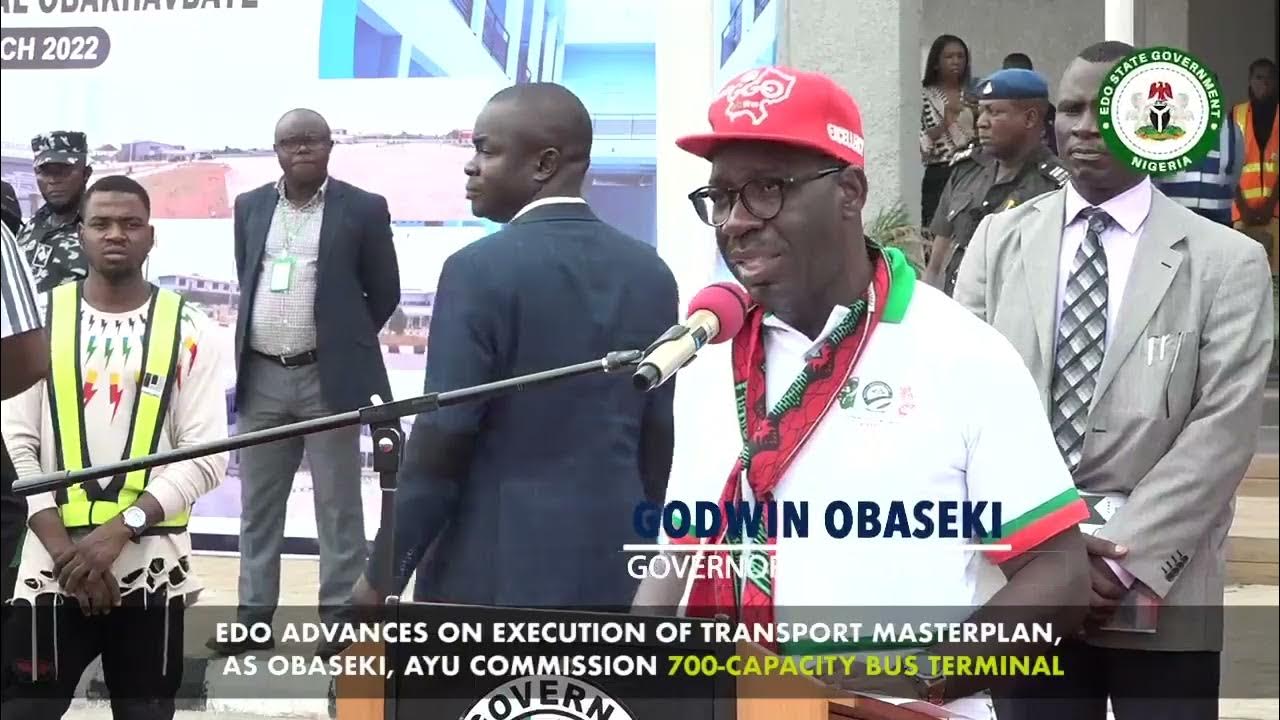 commissioning the 700capacity Benin Central Bus Terminal, at Obakhavbaye axis Ring Road,Edo