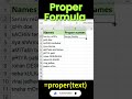 Excel PROPER Formula Trick 🔥 Fix Names in 1 Click #exceltips #learnexcel #exceltricks #excel #tricks