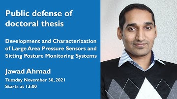 Public defense of doctoral thesis in electronics with Jawad Ahmad 30 november 2021 kl. 13:00
