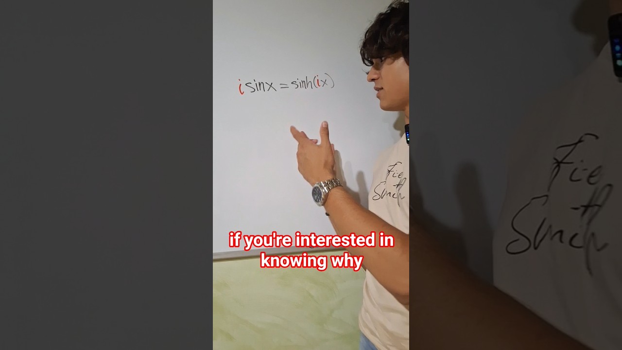 A beautiful equality between sine and hyperbolic sine using imaginary numbers!!! #math #maths