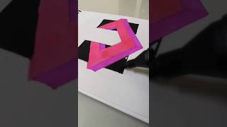 3D drawing 😳 Optical illusion 😱 #shorts #art #viral #3dart  #doodle