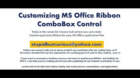 11. MS Office Ribbon Customization - ComboBox with Fluent Ribbon