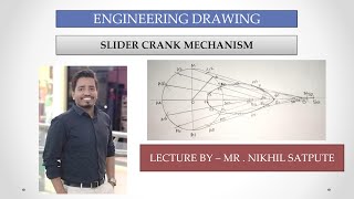 Engineering Drawing | Slider crank mechanism 1 | Easy drawing techniques | Learn with nikhil