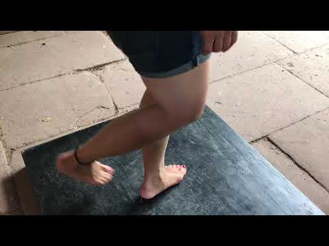 Bettina demos basic Irish dance step (probably can use in flatfoot dance)