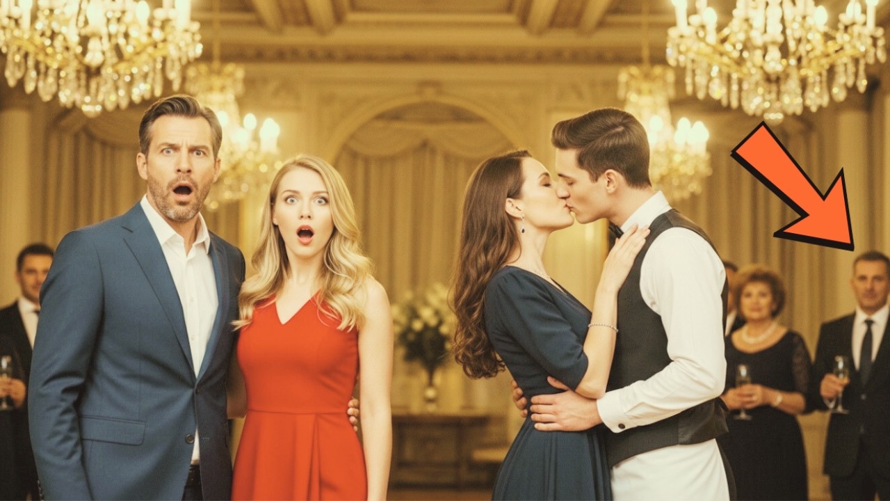 Ele levou sua nova esposa para a festa — e parou quando um garçon beijou sua ex esposa