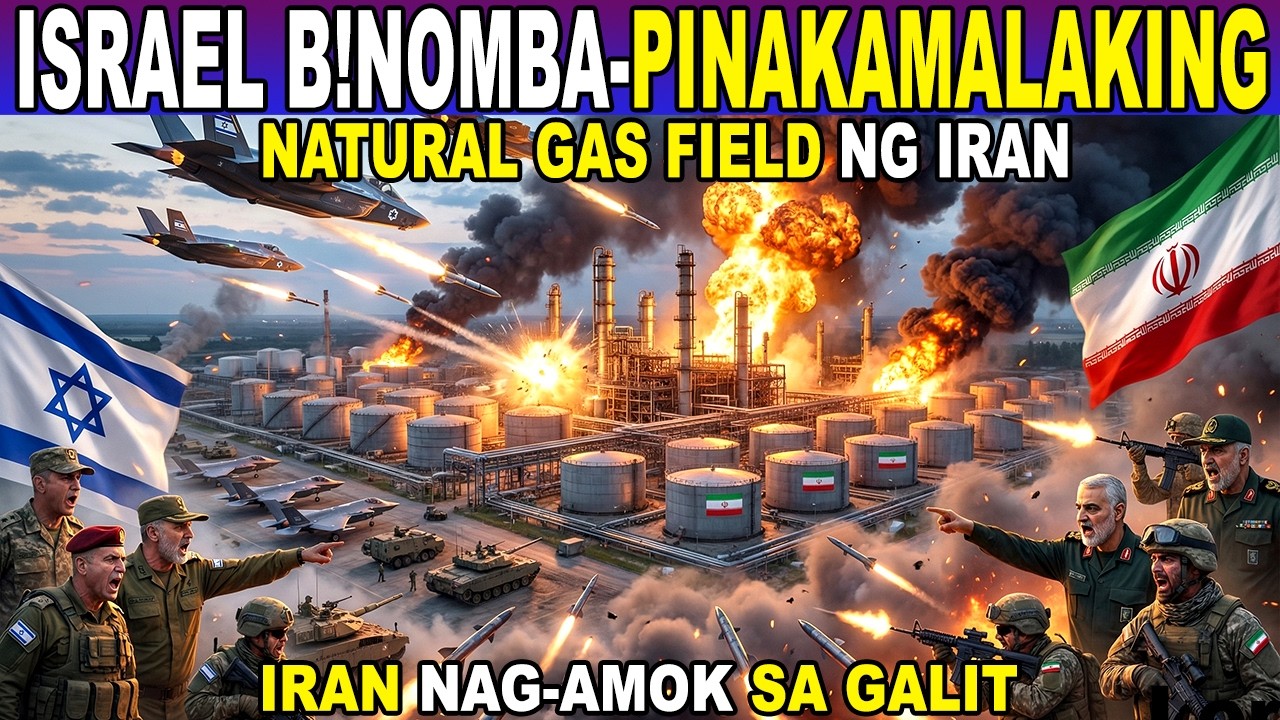 PANO B!NOMBA ng ISRAEL ang PINAKAMALAKING GAS FIELD ng IRAN at PANO GUMANTI  ang IRAN