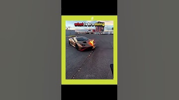 Lighting a lamborghini on fire🔥#shorts #lamborghini #car