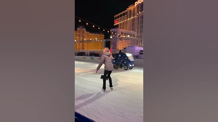 Zamboni on the pool rink; Cosmo, Vegas, 12/22