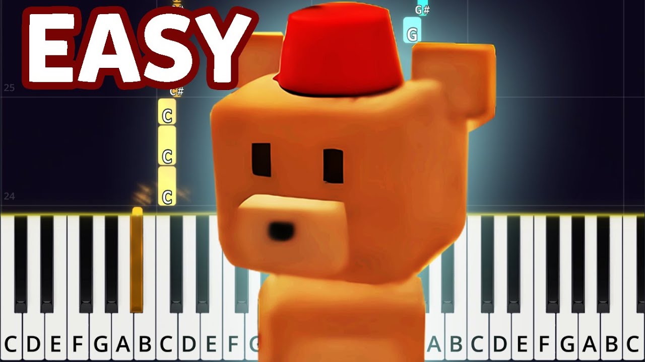 Super Bear Adventure - Beemothep Desert Easy Piano Tutorial