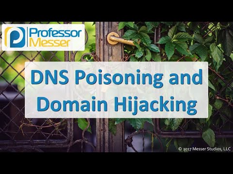 DNS Poisoning and Domain Hijacking - CompTIA Security+ SY0-501 - 1.2