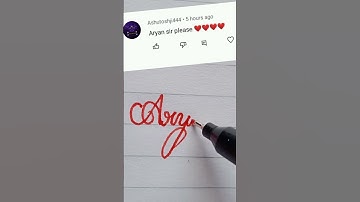 Aryan name write in cursive writing #writing#cursive#beautiful#name#aryan#short#clip#short