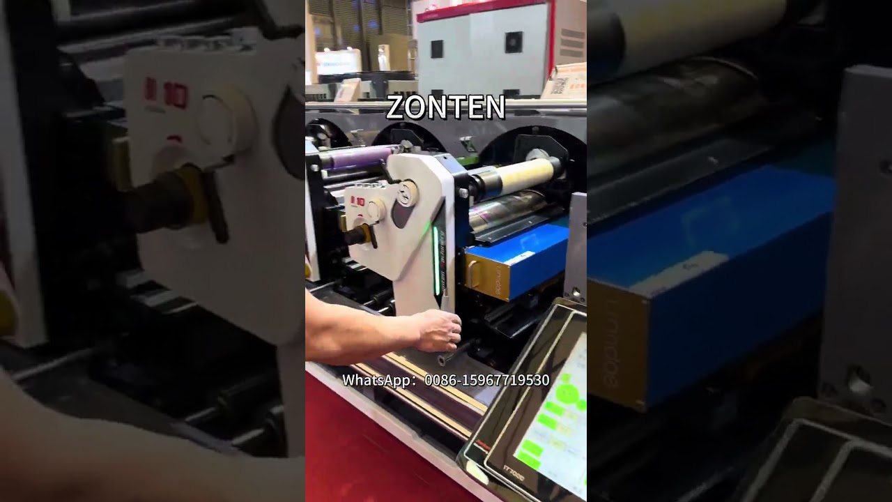 ZONTEN ZTR horizontal flexo printing machine for paper label film, all in print 2023, Shanghai