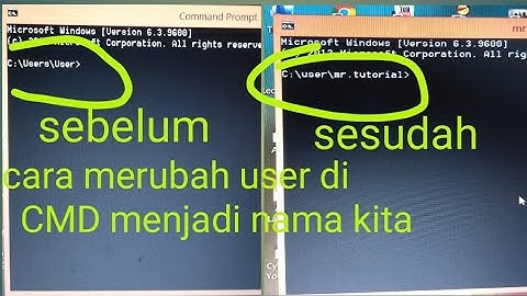 Cara merubah user di CMD menjadi nama kita